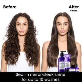 L'Oréal Professionnel serum texture close-up showing lightweight finish benefit