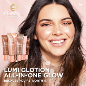 L'Oreal Paris Lumi Glotion dropper and cap detail highlighting precise application benefit