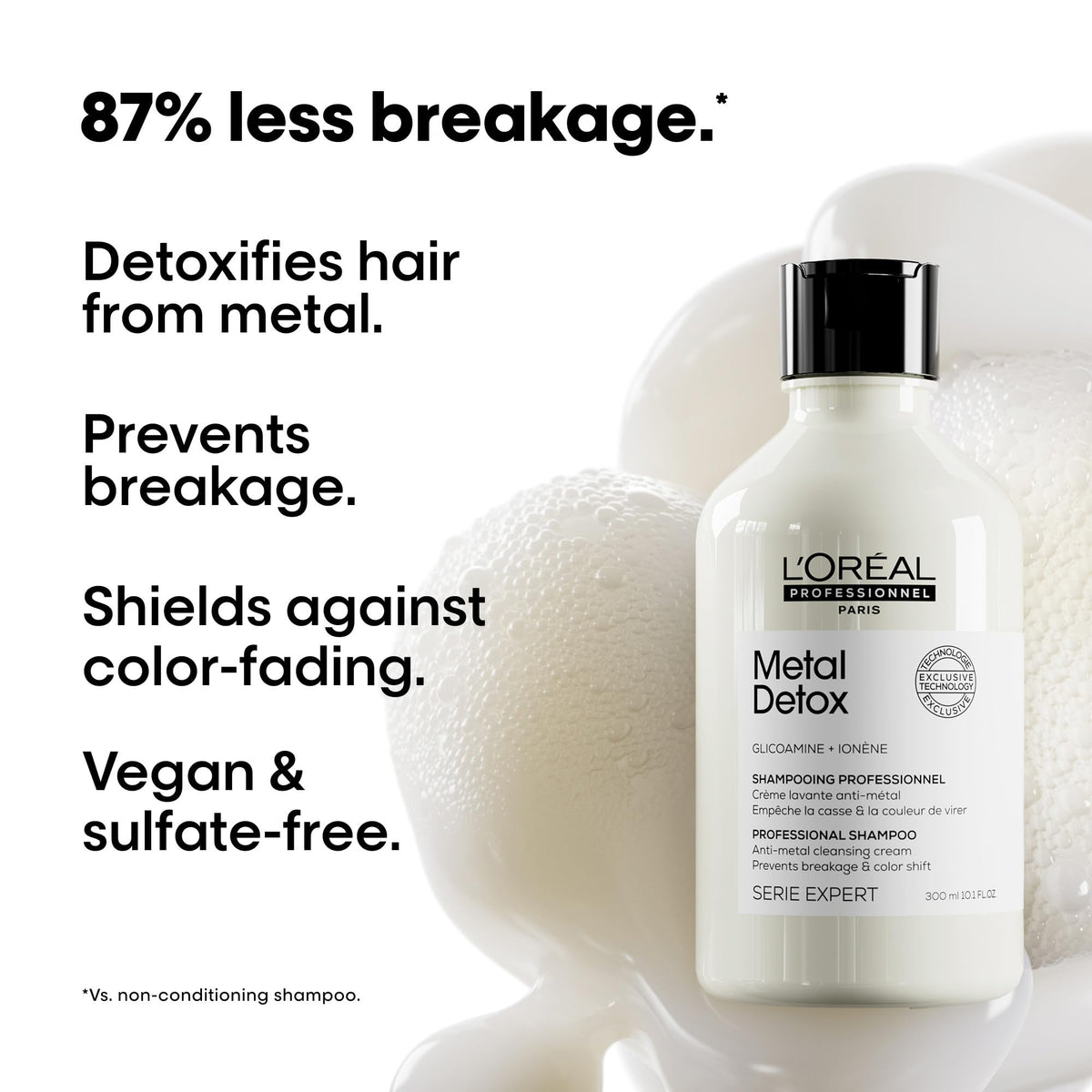 L'Oréal Professionnel Paris shampoo in bathroom showing effortless daily use
