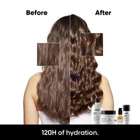 L'Oréal Professionnel Paris creamy foam texture illustrating gentle cleansing