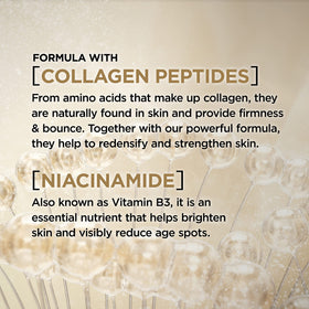 L'Oreal Paris applying moisturizer to lower face demonstrating firming benefits for mature skin