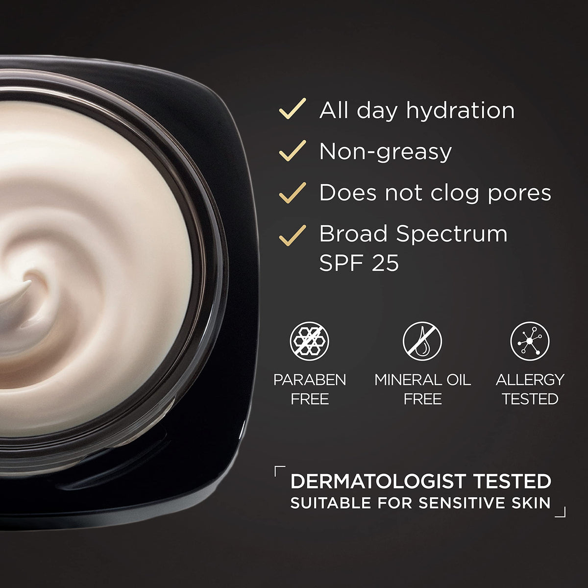 L'Oreal Paris cream on hand to show amount and easy spreadability benefit