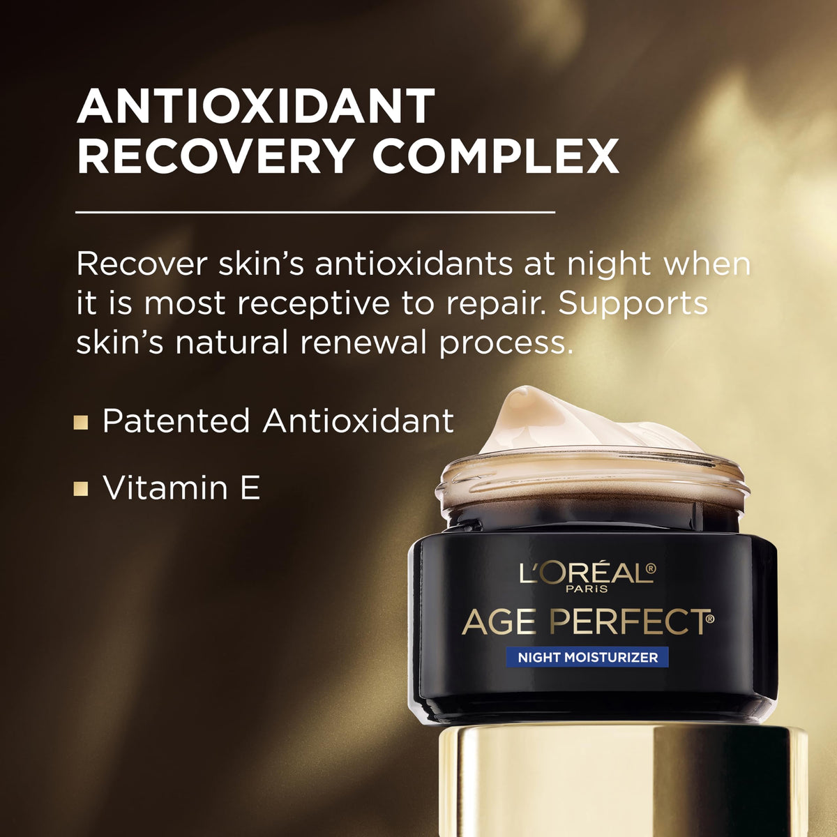 L'Oreal Paris cream texture close-up showing smooth, non-greasy hydration