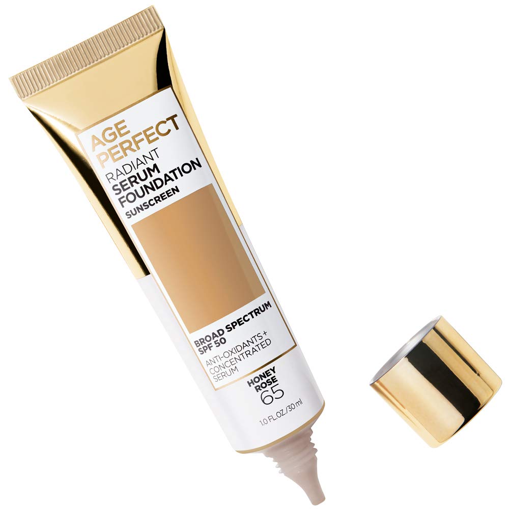 L'Oreal Paris pump drop close-up showing serum texture and hydration boost