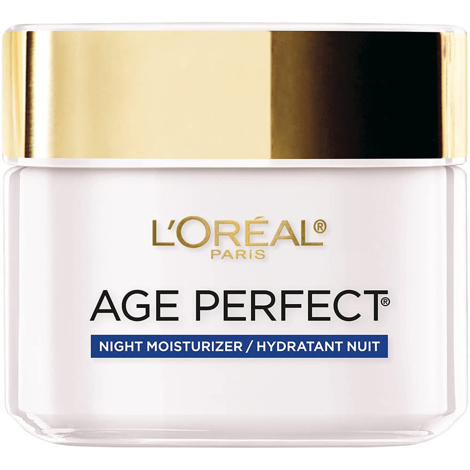 L'Oreal Paris front jar of Age Perfect Collagen Expert showing product packaging and clear branding