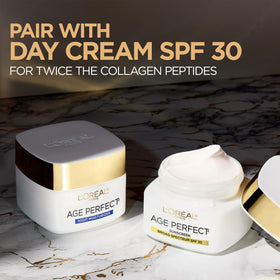 L'Oreal Paris bottle of active ingredients with collagen peptides for skin structure support
