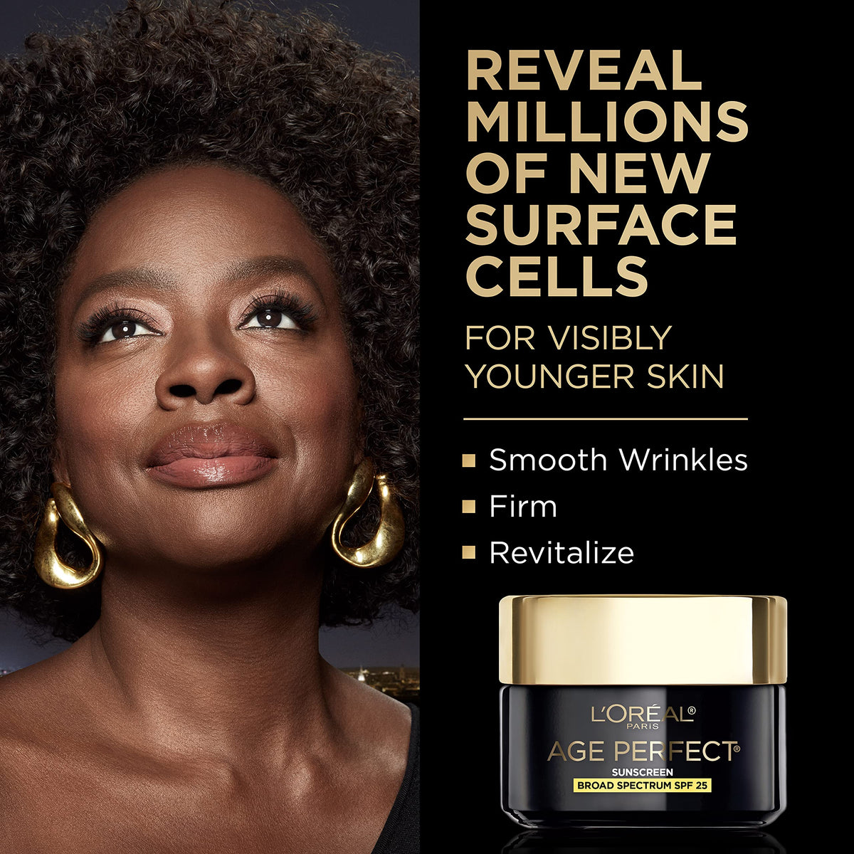 L'Oreal Paris gold lid detail highlighting premium jar and elegant finish
