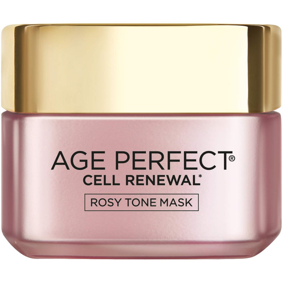 L'Oreal Paris front packaging showing product and benefit: instant rosy radiance