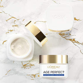 L'Oreal Paris product with cleanser and eye cream for an evening routine