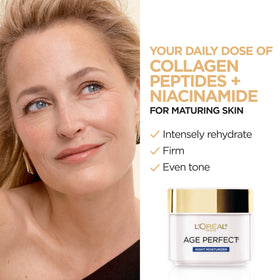 L'Oreal Paris open jar texture of cream showing lightweight, hydrating formula for overnight use