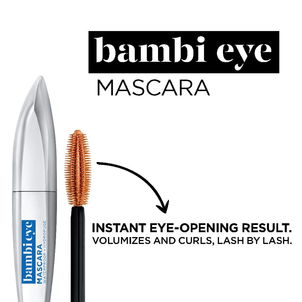Model applying L'Oreal Paris mascara showing lifted, elongated lashes