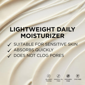 L'Oreal Paris applying cream to hand demonstrating non-greasy finish