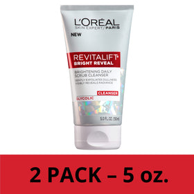 L'Oreal Paris ingredient label close-up highlighting glycolic acid formulation
