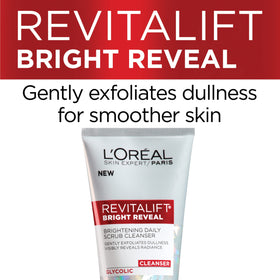 L'Oreal Paris pump and cap detail of Bright Reveal cleanser for easy dispensing