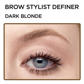 L'Oreal Paris before and after brows demonstrating gap filling and realistic definition