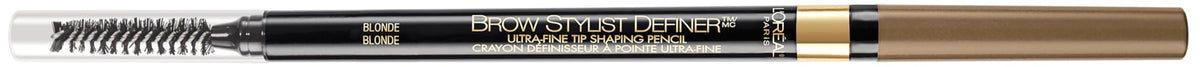 L'Oreal Paris front packaging showing two brow definer pencils, clear product benefits