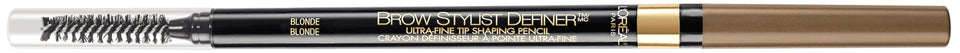 L'Oreal Paris front packaging showing two brow definer pencils, clear product benefits