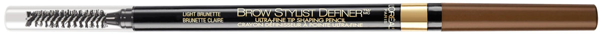 L'Oreal Paris front packaging showing pencil and spoolie for precise brows