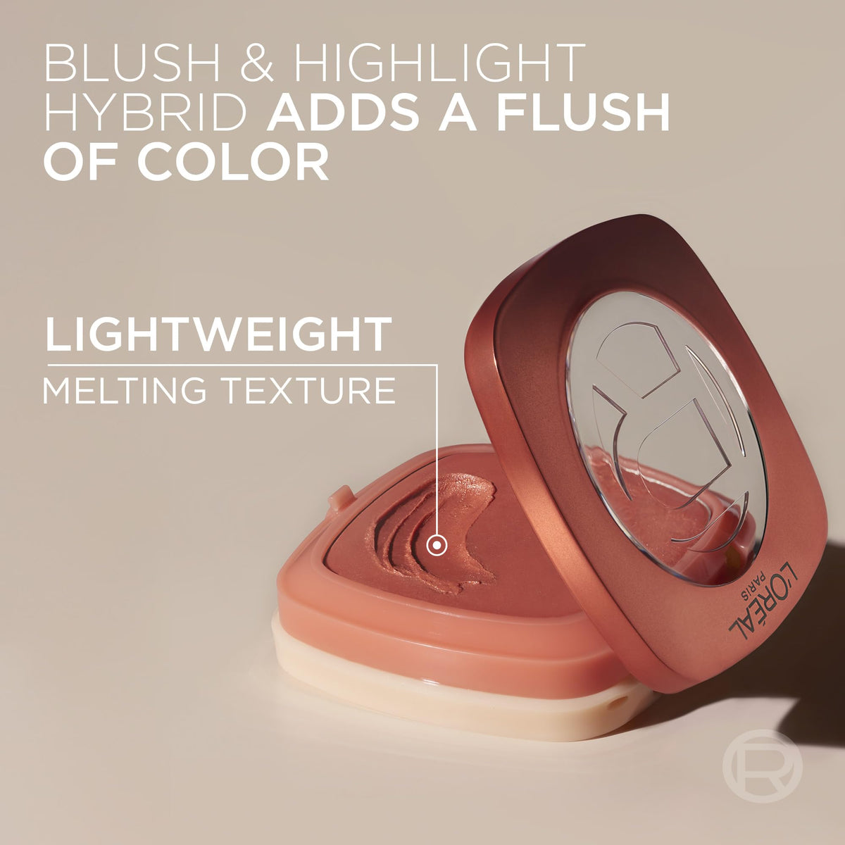 L'Oreal Paris open stick with built-in mirror for easy on-the-go touch-ups