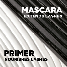 L'Oreal Paris mascara held in hand to show size and travel-friendly convenience