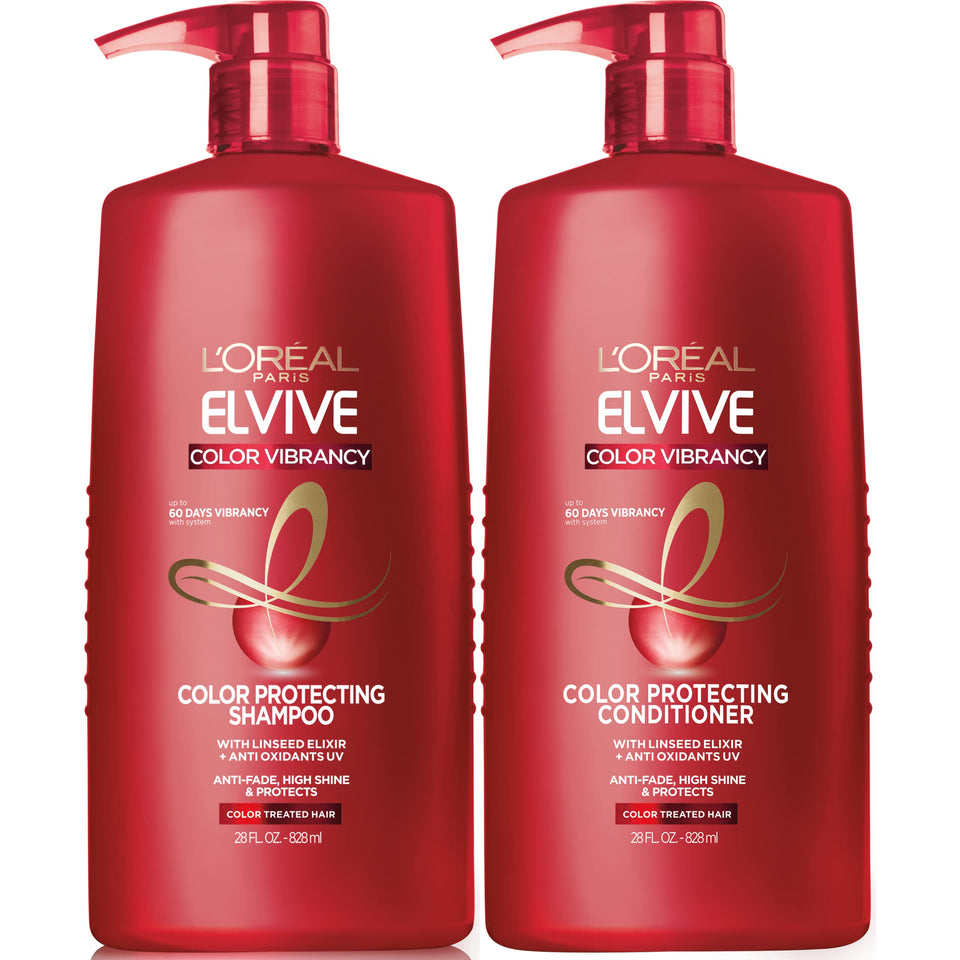 L'Oreal Paris bottle front packaging showing product and vibrant color protection