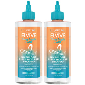 L'Oreal Paris front packaging showing two 33.8 fl oz bottles, clear labeling benefit