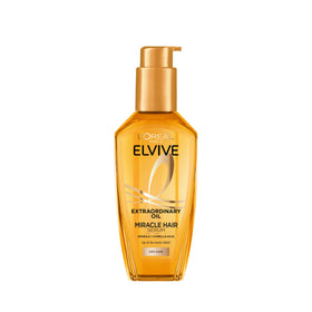 L'Oréal Paris bottle front view showing label and sleek packaging benefit: clear product identity