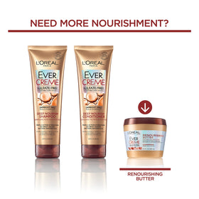 L'Oréal Paris EverCreme trio on bathroom shelf illustrating everyday color-safe hydration