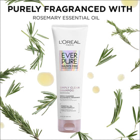L'Oreal Paris EverPure on wet hair after rinse displaying detangled shiny result