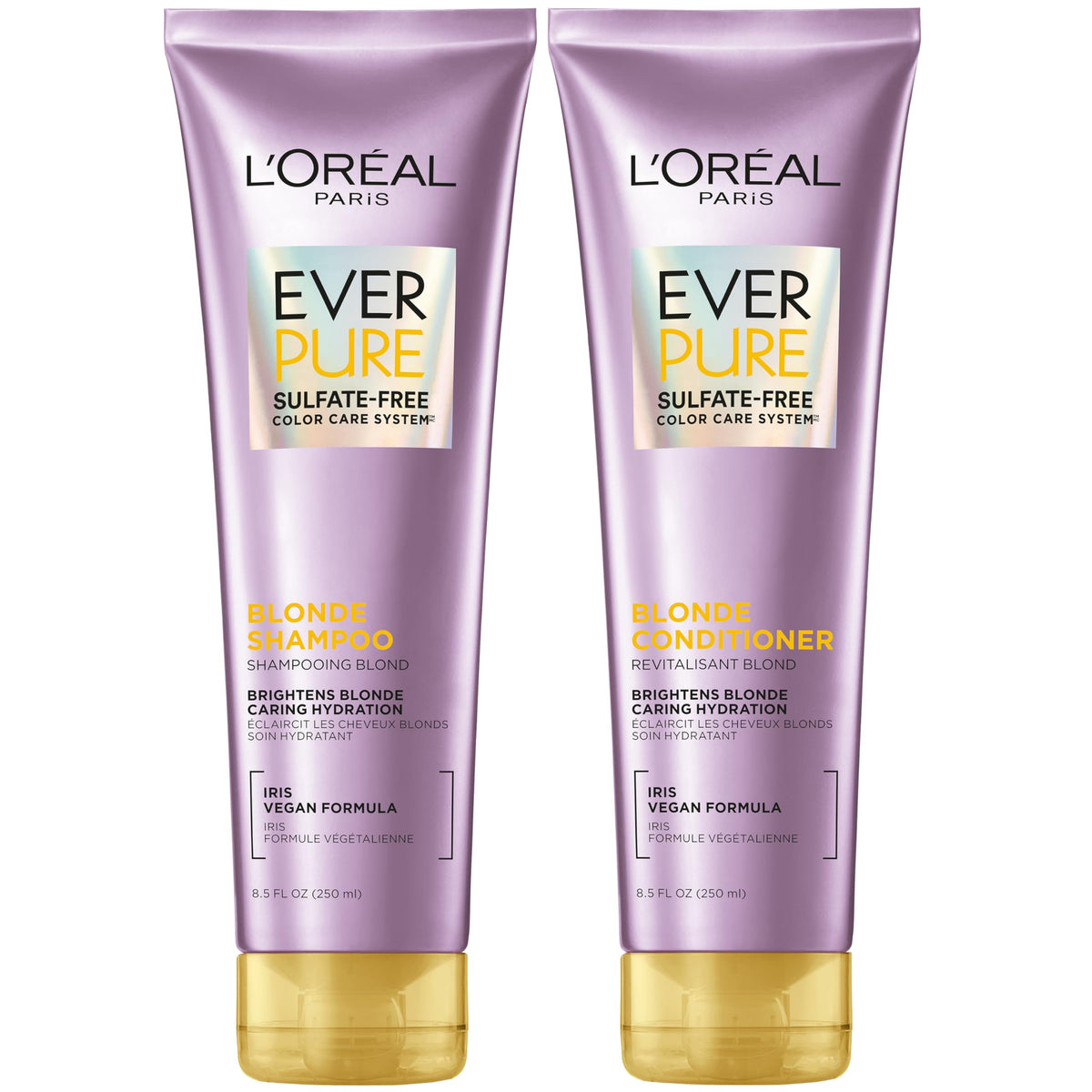 L'Oreal Paris EverPure Blonde front packaging shows color-safe set and benefits