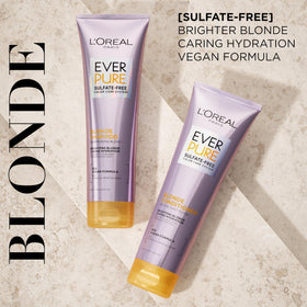 L'Oreal Paris EverPure Blonde shampoo texture close-up demonstrating gentle lather