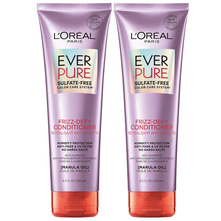 L'Oreal Paris front bottle image showing label and benefit of frizz control