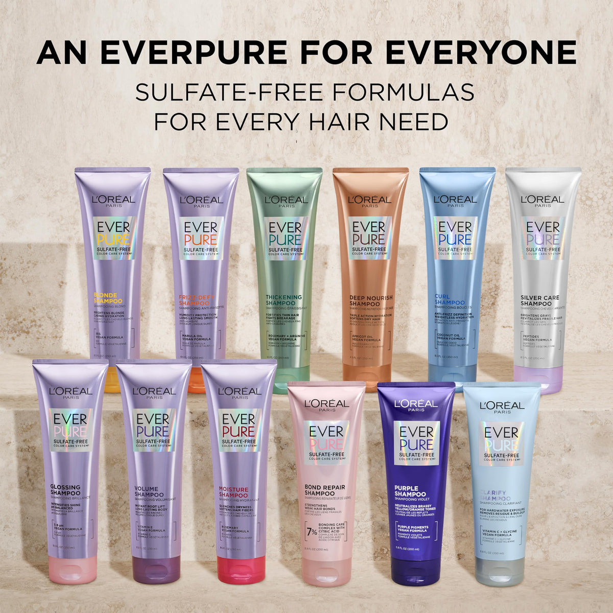 L'Oreal Paris pouring shampoo into palm showing easy use