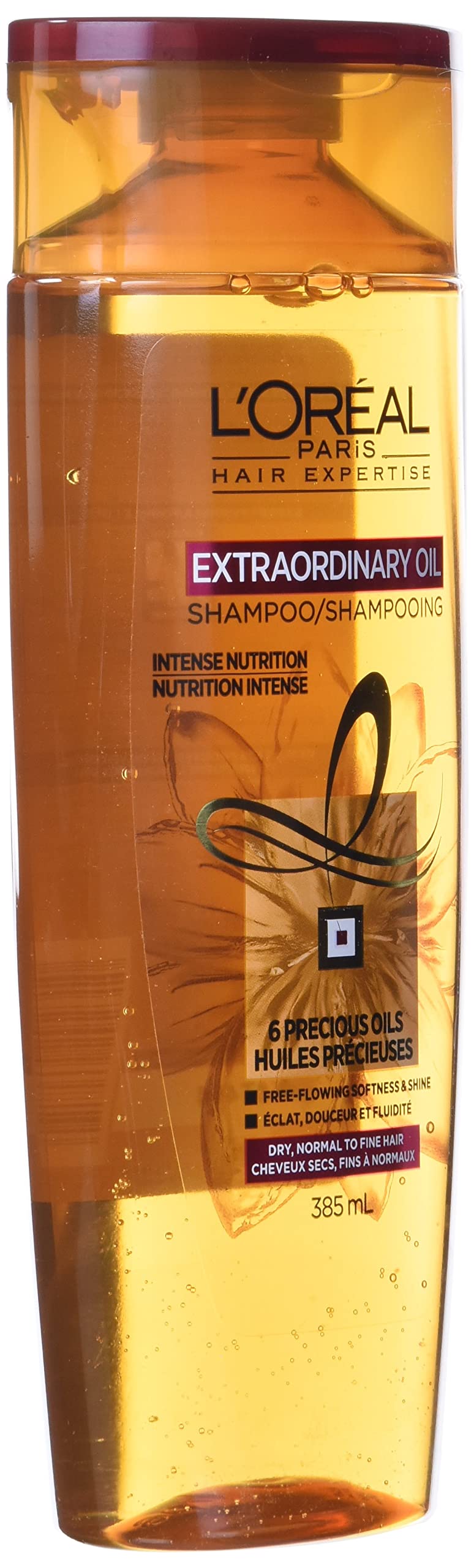 L'Oreal Paris shampoo lather and texture showing lightweight nourishment