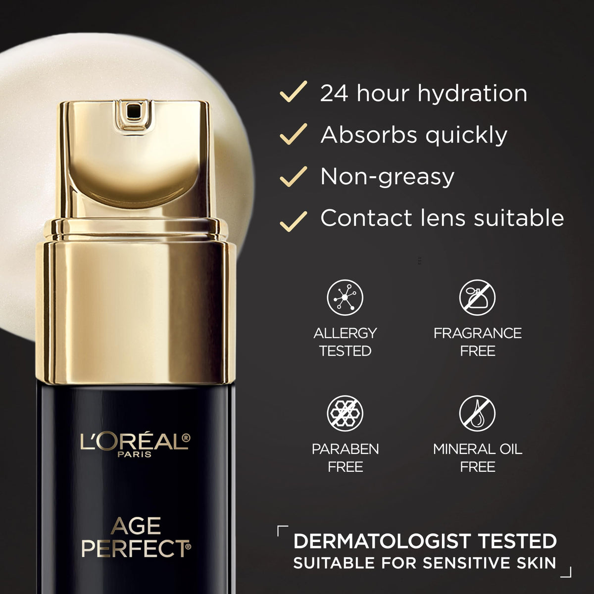 L'Oreal Paris antioxidant complex visual with orange element highlighting protective benefit