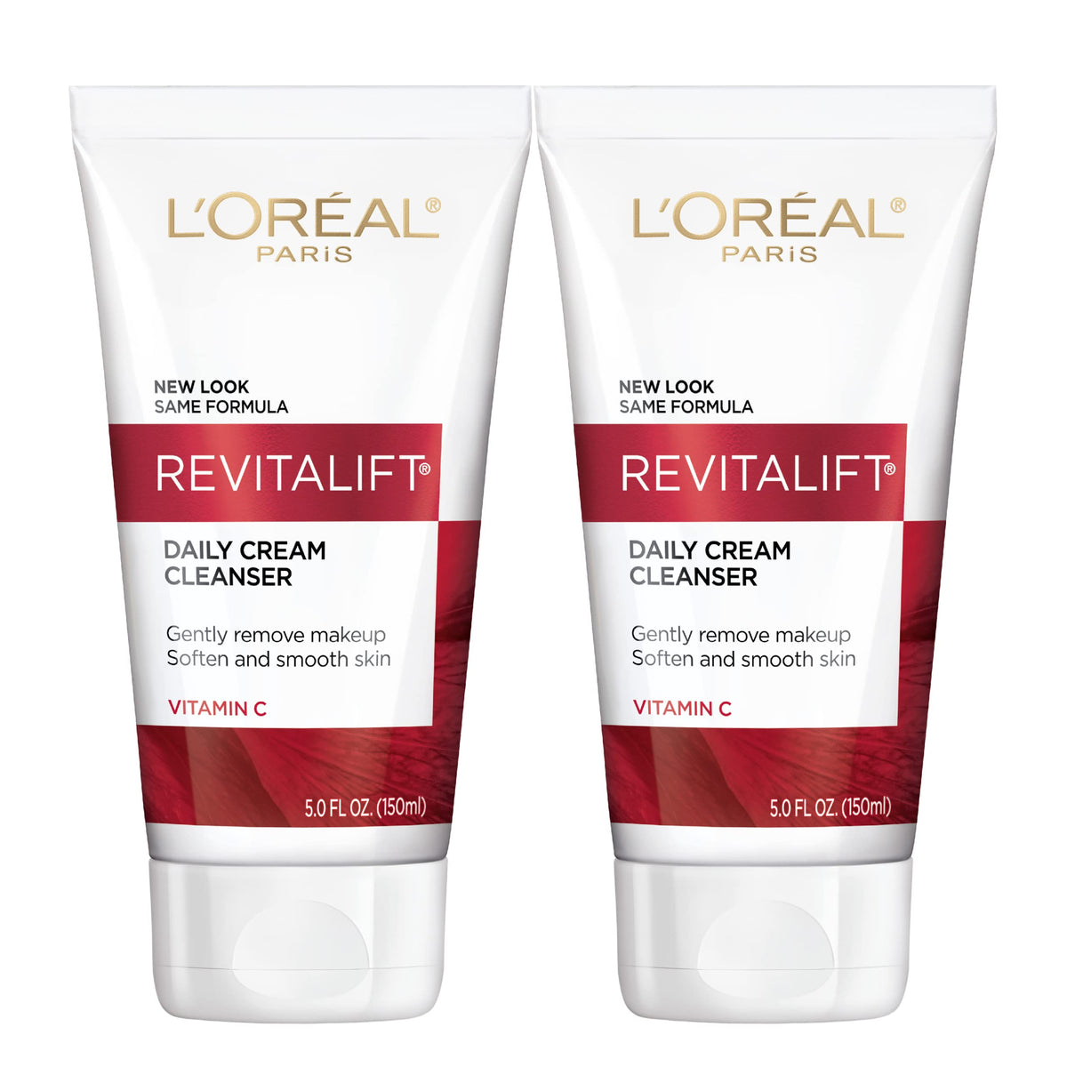 L'Oreal Paris front packaging showing cleanser benefits and two-pack value