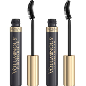 L'Oreal Paris front packaging showing two black mascara tubes, clear product identity and value