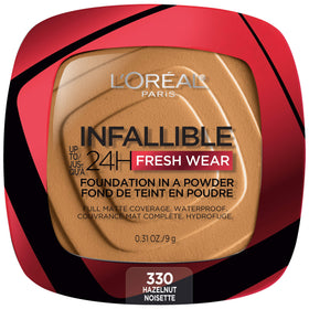 L'Oreal Paris front compact packaging showing product and shade benefits