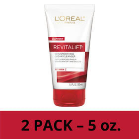 L'Oreal Paris cleanser in use rinsing off makeup at sink for effective removal