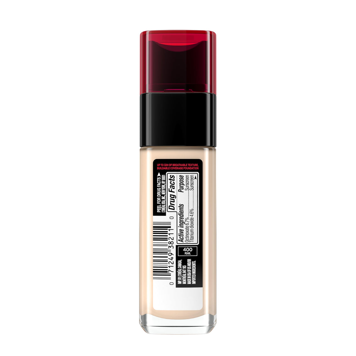 L'Oreal Paris before and after image showing visible coverage improvement