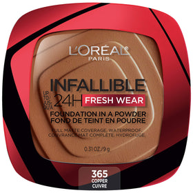 L'Oreal Paris compact front view showing compact design and portability