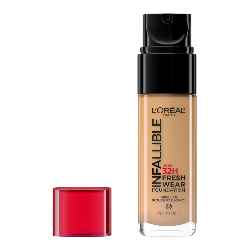 L'Oreal Paris front packaging showing shade 485 Golden Sun and benefit of longwear
