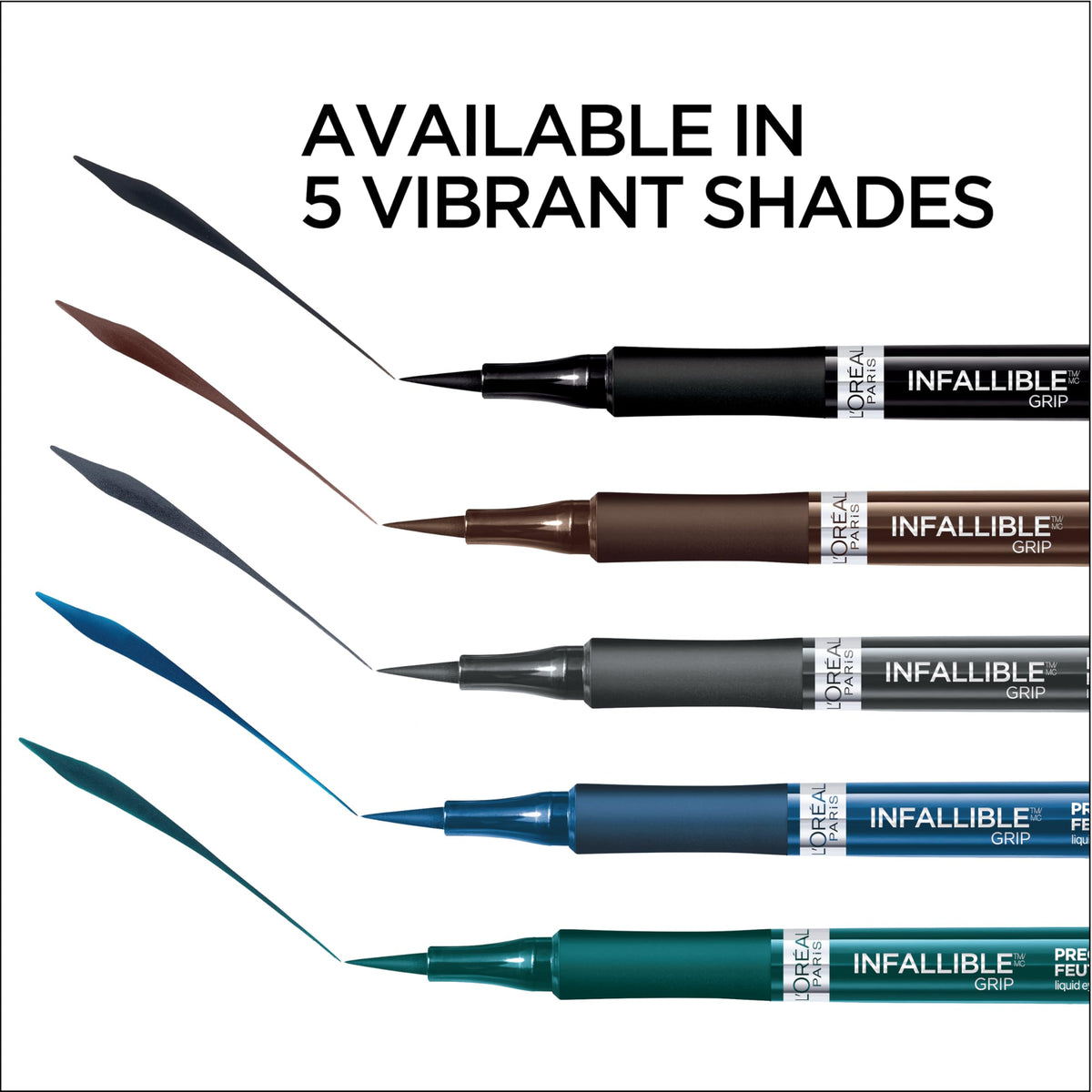 L'Oreal Paris eyeliner cap and ergonomic barrel detail for easy grip