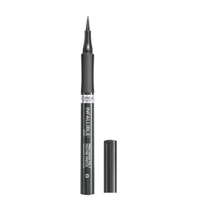 L'Oreal Paris front packaging showing grey eyeliner and branding benefits