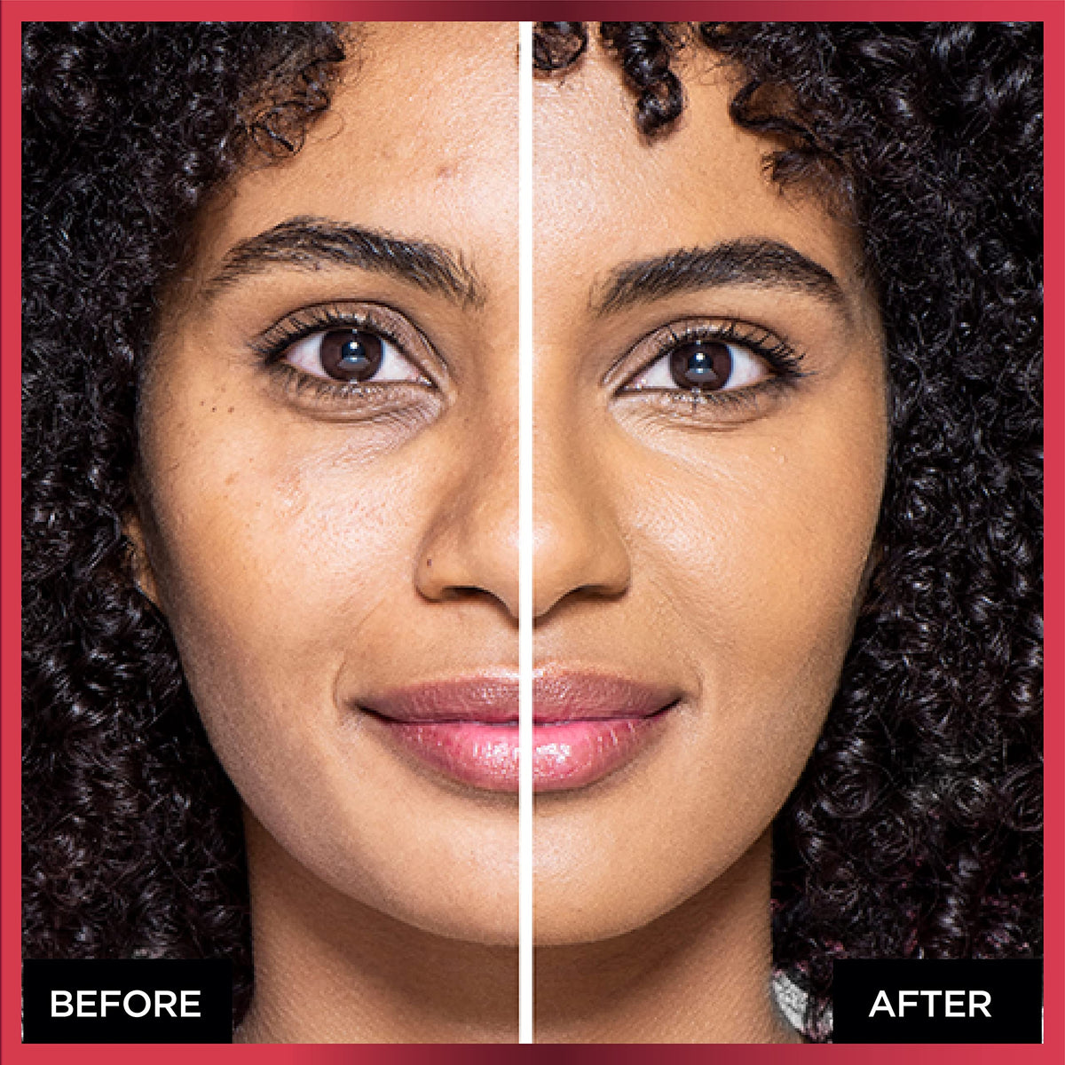 L'Oreal Paris powder applied with brush demonstrating easy blending and buildable coverage benefit