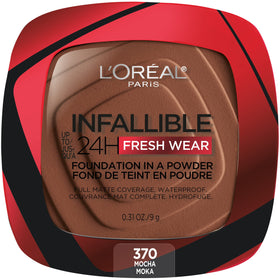L'Oreal Paris compact front view showing sleek packaging and portability
