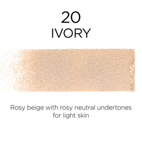 L'Oreal Paris compact open displaying pressed powder and mirror, easy touch-ups
