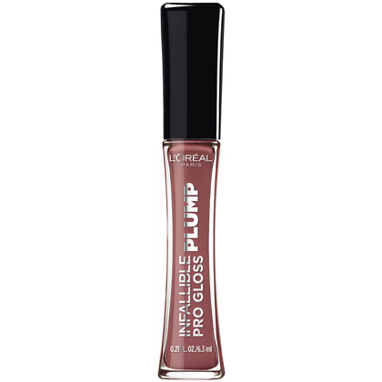L'Oreal Paris product front packaging showing Radiant Mauve and gloss tube benefit
