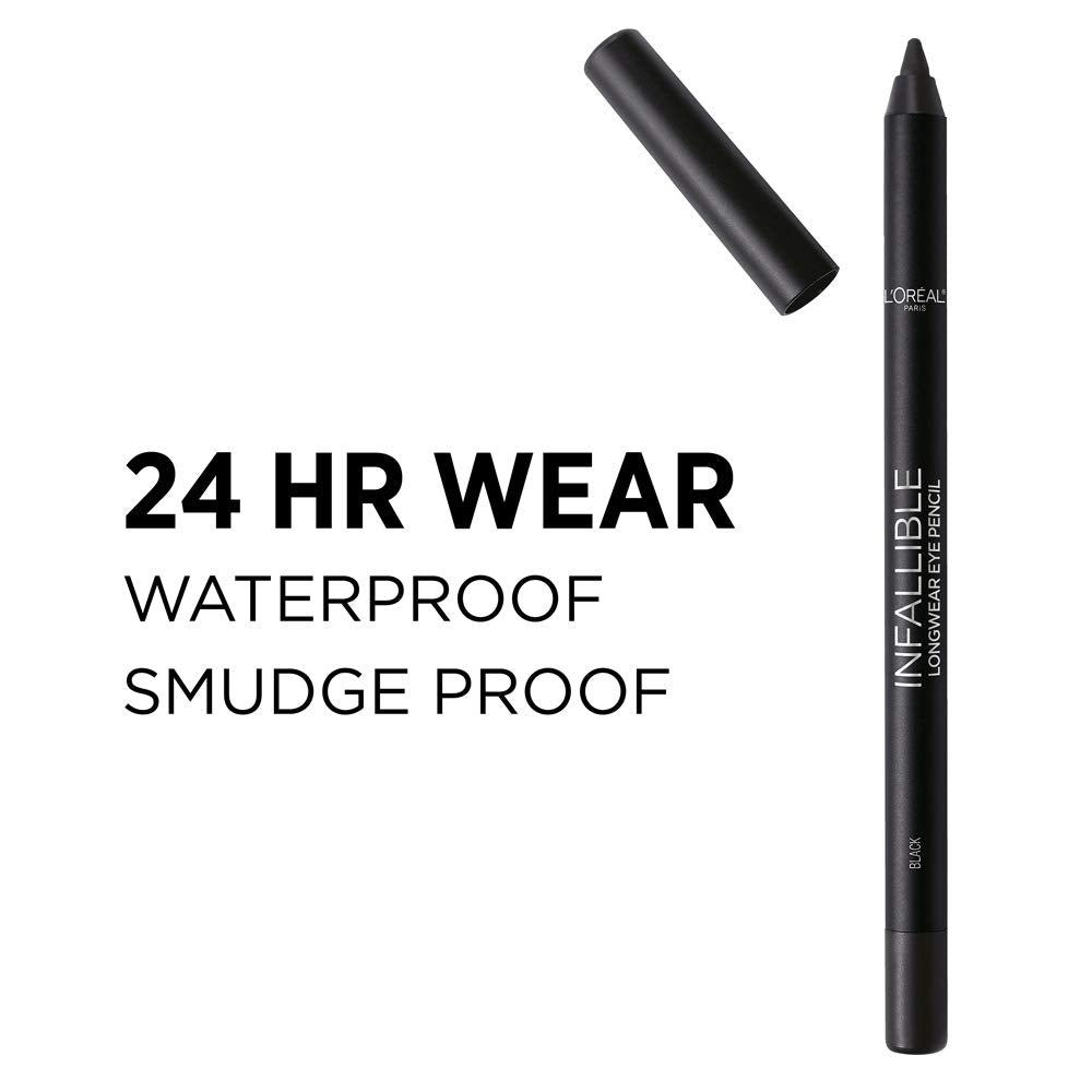 L'Oreal Paris eyeliner in use creating a winged look for sharp definition