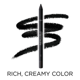 L'Oreal Paris pencils in hand for scale showing compact travel-friendly benefit